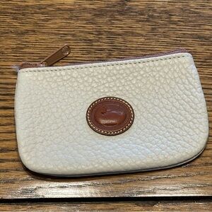 Dooney & Bourke Cream Leather Coin Purse